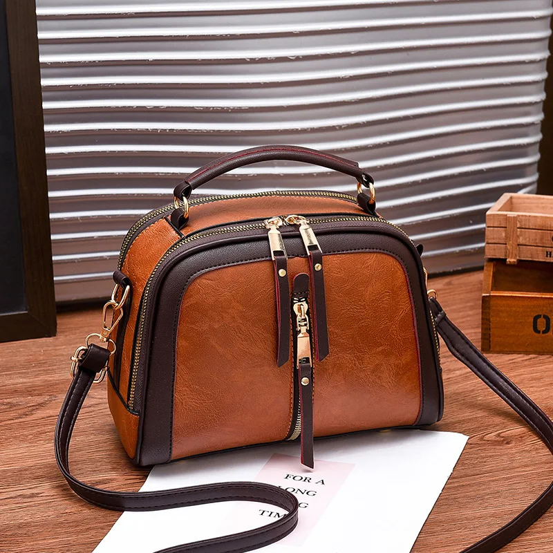 Bolso de Hombro Elegante de Cuero